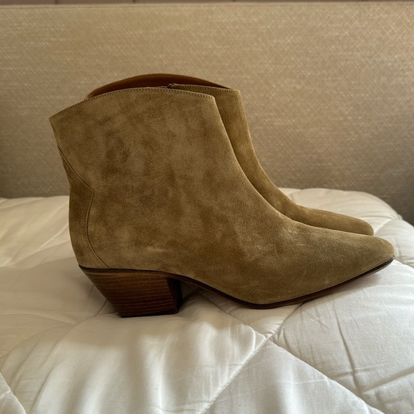 Isabel Marant sage moss colored suede ankle western boots size 40 / 9 new no box - Picture 1 of 10